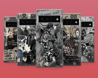 Grunge Fashion Phone Case Gothic Phone Cover for Google Pixel 10, 9A, 9Pro XL, 8A, 8Pro, 7A, Samsung S25, S24Fe, A15, iPhone 17Pro, 16E, 15