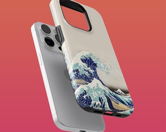 Rugged Great Wave Off Kanagawa Phone Case Japanese Cover for iPhone 16Plus, 15, 14, 13, 12, Google Pixel 9Pro XL, 8A, Samsung S24, S23, A54