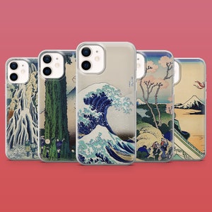 Great Wave Off Kanagawa Handyhülle Hokusai Handyhülle für iPhone 16E, 15, 14, Samsung S25, S24Fe, S23Ultra, A56, A15, Pixel 9A, 9Pro XL, 8A