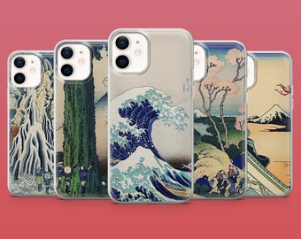 Great Wave Off Kanagawa Phone Case Hokusai Phone Cover for iPhone 15Pro, 14, 13, 12, Pixel 8A, 8Pro, Samsung S24 Ultra, S23FE, A54, A25, A15