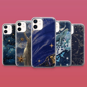 Star Twinkle Phone Case Blue Witchcraft Phone Cover for iPhone 17Air, 16E, 15, 14, Samsung S25, S24FE, A15, Pixel 10, 9A, 9Pro XL, 8A, 8Pro