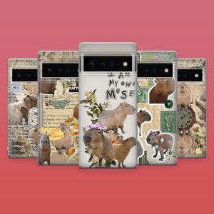 Capybara Pet Phone Case Zoo Animal Phone Cover for Google Pixel 10, 9A, 9Pro XL, 8A, 8Pro, 7A, 6, Samsung S25, S24Fe, A15, iPhone 17Pro, 16E