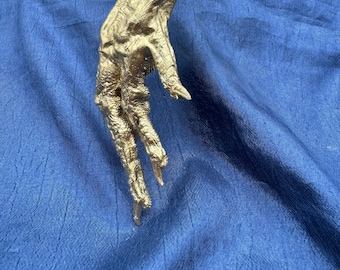 All Gold CHICKEN FOOT NECKLACE  Cord Louisiana Voodoo Hoodoo Protection Uncharged Amulet Charm Good Luck Power amulet Talisman Money