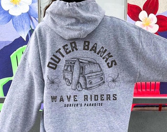 Outer Banks Surf Hoodie: Wave Riders OBX Pullover
