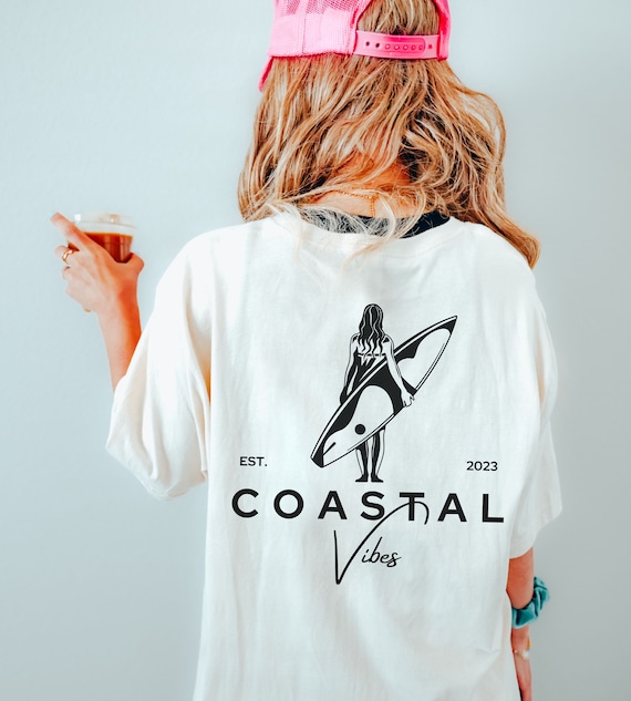 Coastal Vibes Surfing Hoodie: Beach Bum Ocean Sweatshirt