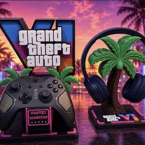 LIMITED EDITION Support Manette et Support Casque Gamer Compatible PS5 PS4 Xbox Switch PC Décoration Gaming Impression 3D