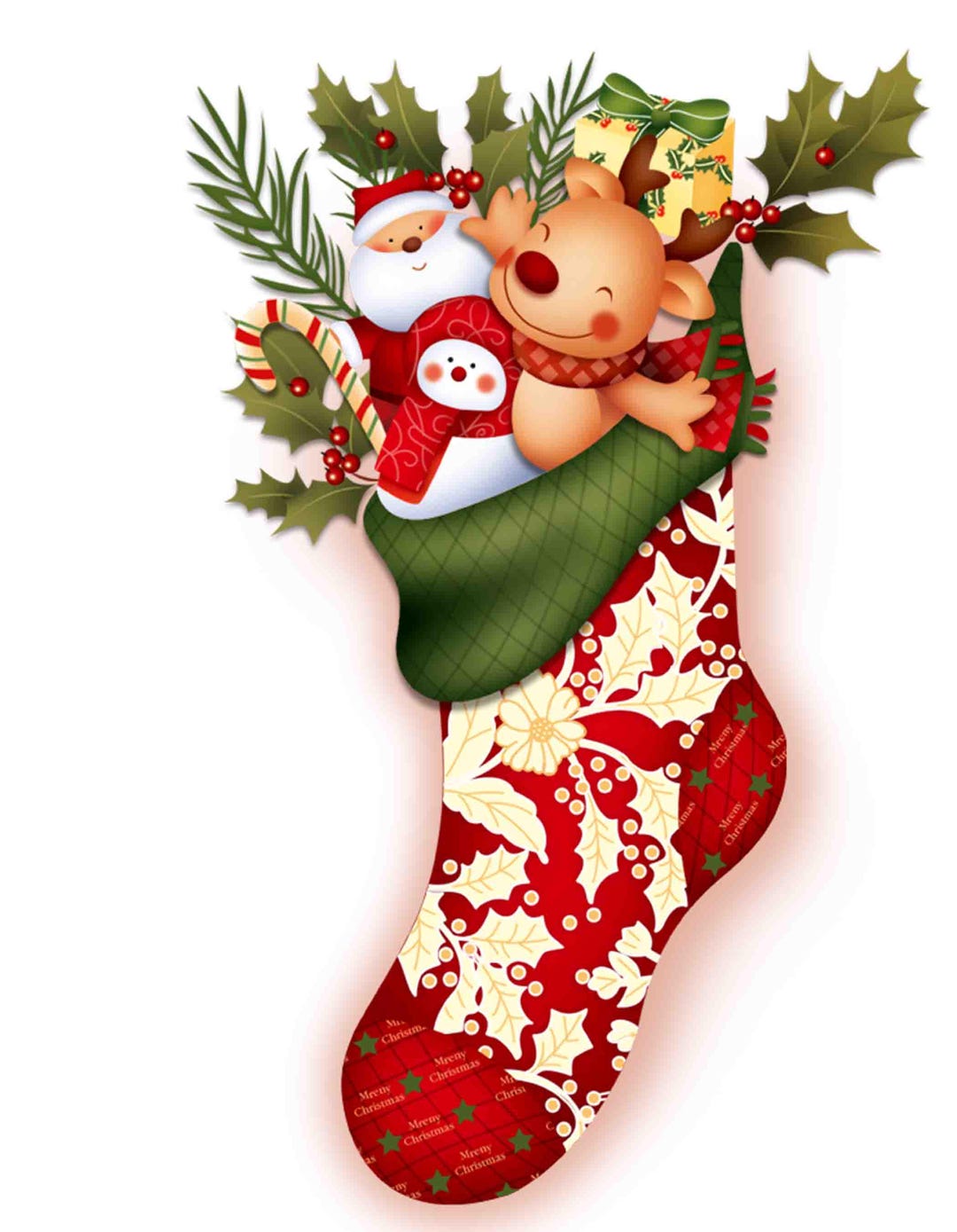 Santa Ing Ing Ing With Red and White Christmas Toys Art, Christmas Santa Claus ...