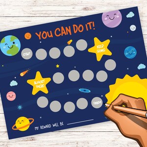 Printable Space Reward Chart | Planet Chart | Kids Reward Chart | Chore ...