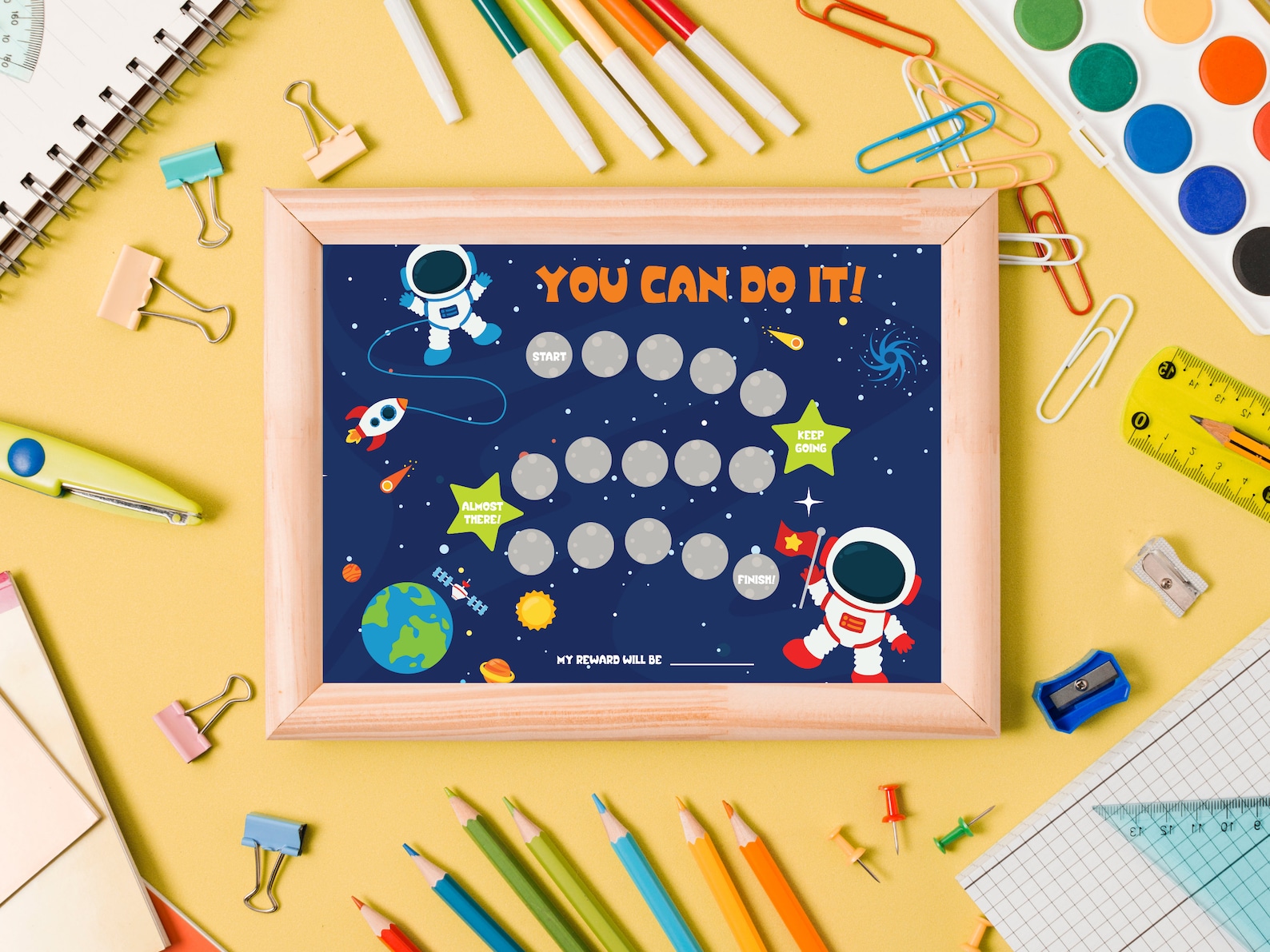 Printable Outer Space Reward Chart | Planets Sticker Chart | Instant ...