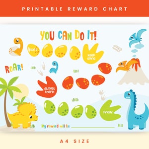 Printable Dinosaur Reward Chart | Dinosaur Kids Behavior Chart | Instant Download Sticker Chart | Toddler Chore Chart | T-Rex Behavior Chart