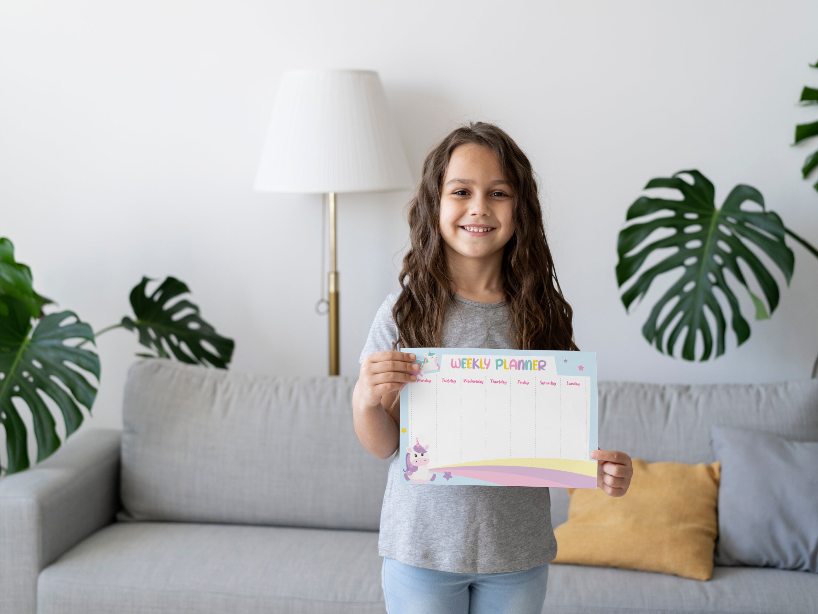 Printable Unicorn Kids Weekly Planner | Unicorn Homeschool Planner ...