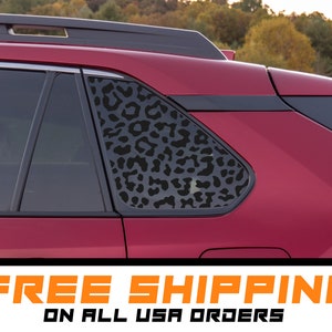 Toyota Rav4 Cheetah Pattern Rear Side Window Decal for 2019 - 2024
