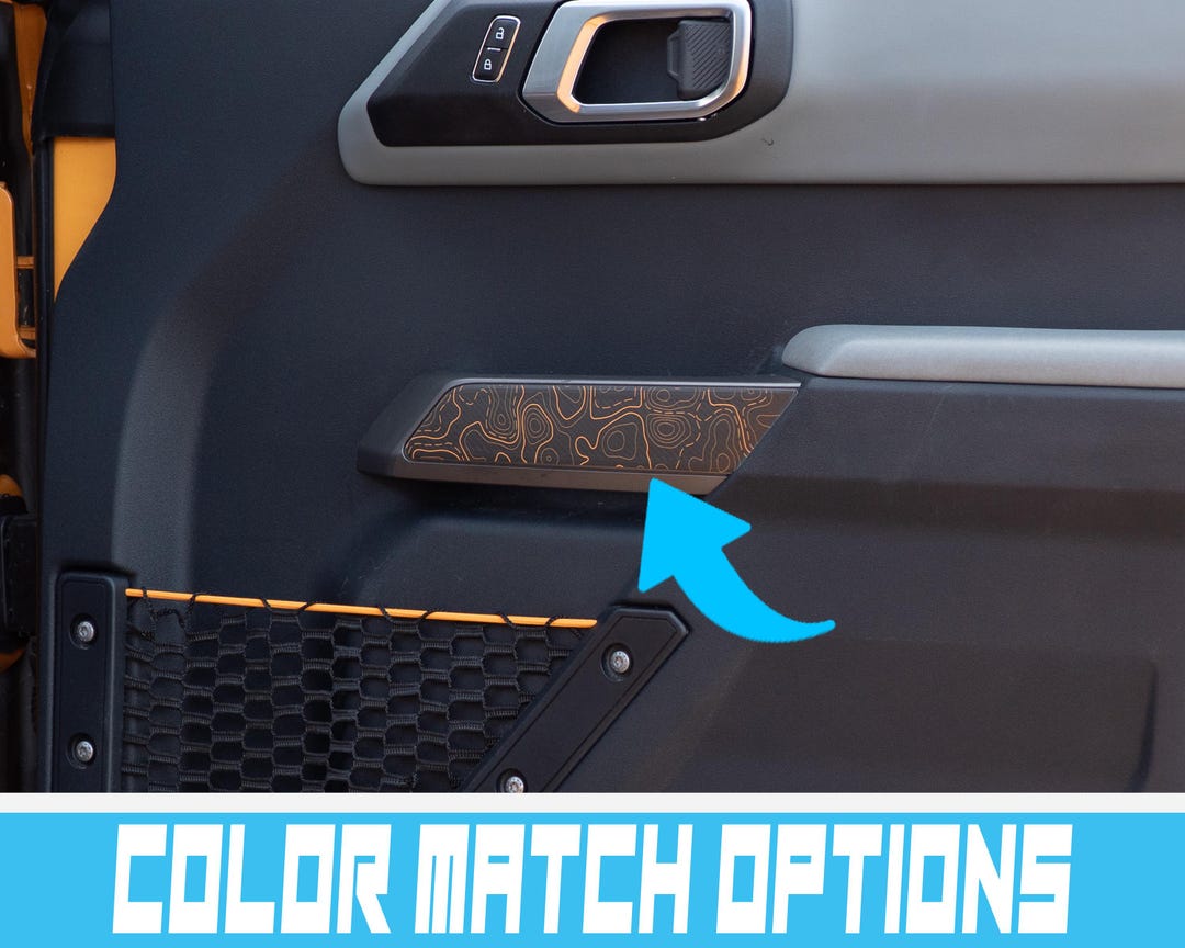 Bronco Topo Front Door Grab Handle Overlay 2021–2025 | Topography Pattern  Vinyl Wrap Interior Trim Decal Overlay 2021+ Ford Bronco - Etsy, image size:1080x864