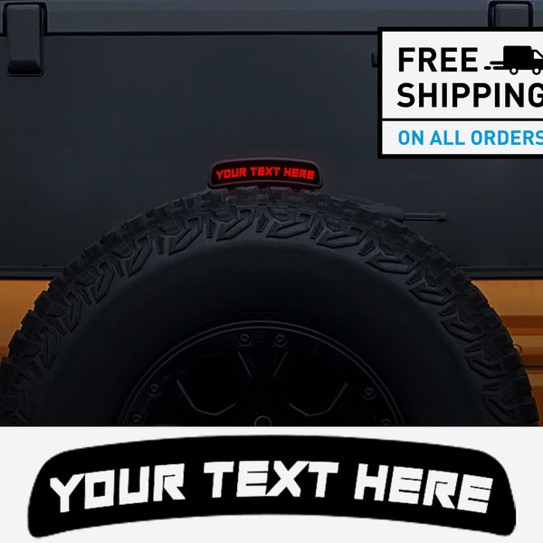 Ford Bronco Third Brake Light Custom Text Vinyl Decal Overlay Accessories Matte Black Decal 3rd Tail