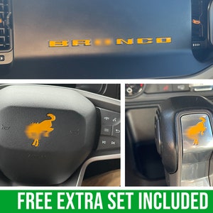 Conjunto de incrustaciones para volante, tablero y palanca de cambios para Ford Bronco 2021, 2022, 2023 y 2024 (tamaño completo)