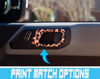 Bronco Leopard Print Interior Door Handle Accent Wrap Overlay Decal for 2021+ Ford Bronco (FULL SIZE)