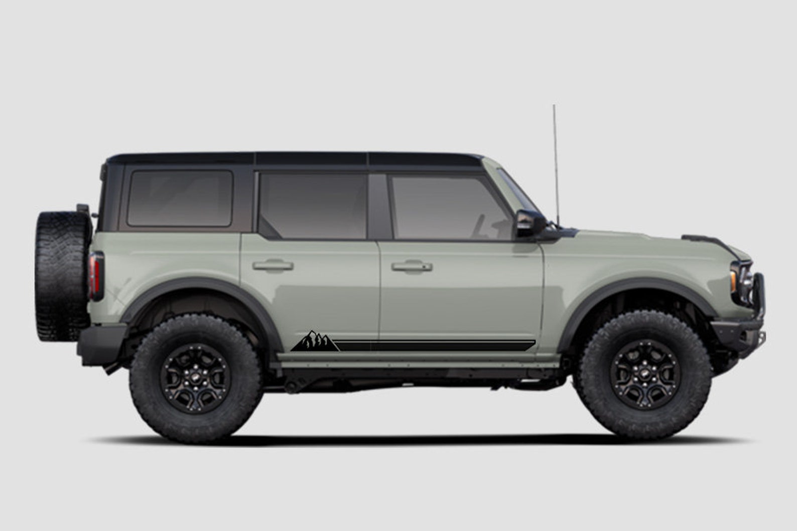 Ford Bronco Side Stripe Mountain Decals - 2021/2022/2023/2024 ( Full ...