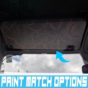 Bronco Topographie Visier Gedruckt Wrap Overlay Akzent Aufkleber für 2021+ Ford Bronco (FULL SIZE)