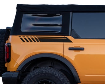 Ford Bronco Rear Side Stripe Decals - 2021/2022/2023/2024 ( Full Size )
