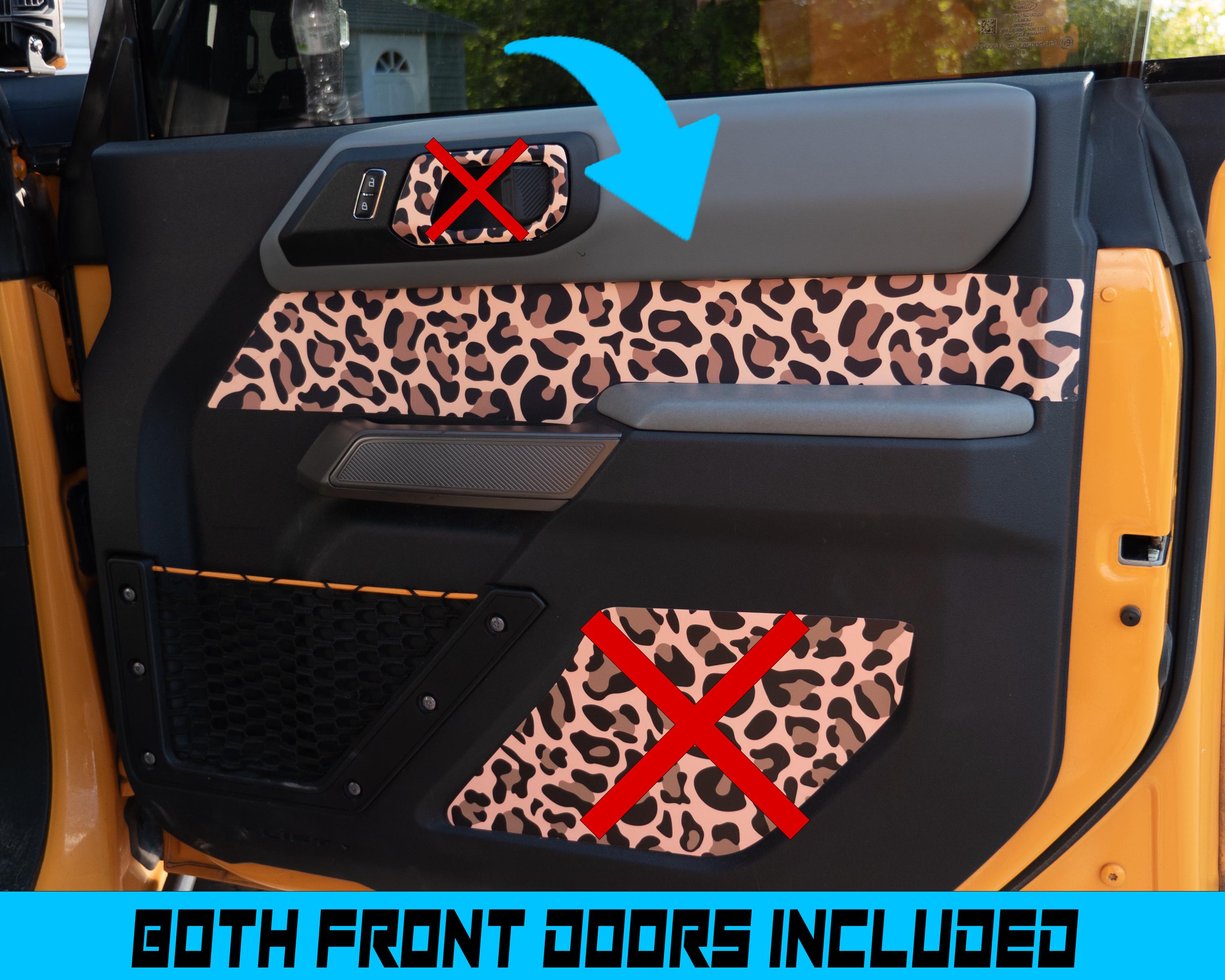 Bronco Leopard Upper Door Insert Printed Accent Wrap Decal for 2021+ Ford  Bronco 4dr (FULL SIZE) - Etsy, image size:3000x2400