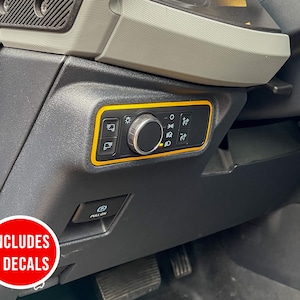 Light Switch Color Accent Stripe Outline Trim Vinyl Decal Overlay Accessory for 2021, 2022, and 2023 Ford Bronco (FULL SIZE)