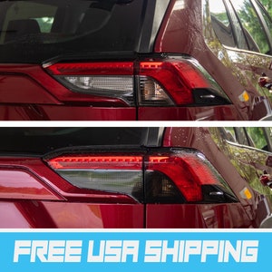 Rav4 Tail Light Tint Overlay Set for 2019-2025 Toyota Rav4