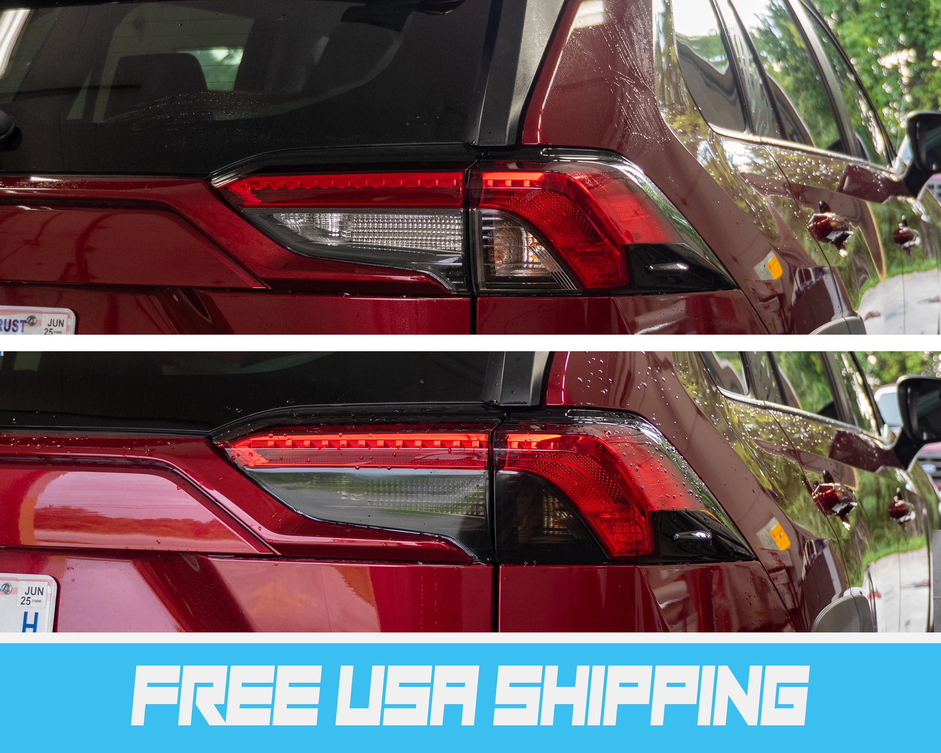 Rav4 Tail Light Tint Overlay Set for 2019-2025 Toyota Rav4