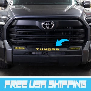 Conjunto de decalques de letras para para-choque dianteiro Tundra para Toyota Tundra 2022, 2023 e 2024