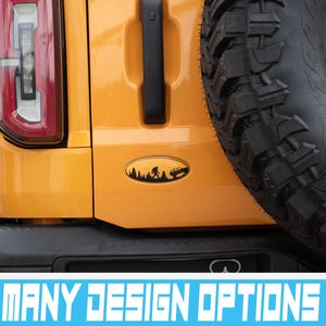 Bronco Sasquatch Forest Bronco Oval Overlay vinyl decal wrap kit 2021+ Ford Bronco & Bronco Sport