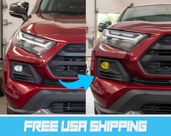 Rav4 Yellow Fog Light Tint Overlay Set for 2019-2024 Toyota Rav4