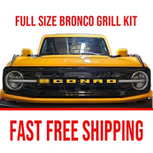 Cubiertas de letras para parrilla Bronco para Ford Bronco 2021, 2022 y 2023 (TAMAÑO COMPLETO)