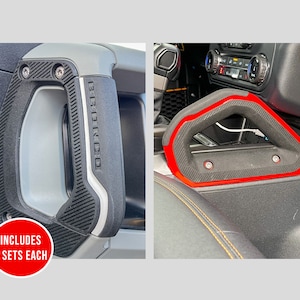 Grab Handles Combo Color Accent Stripe Inlay Trim Vinyl Decal Overlay Accessory for 2021, 2022, and 2023 Ford Bronco (FULL SIZE)