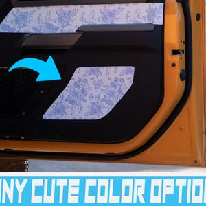 Bronco Toile Flower Pattern Lower Door Printed Interior Insert Accent Wrap Decal for 2021+ Ford Bronco (FULL SIZE)