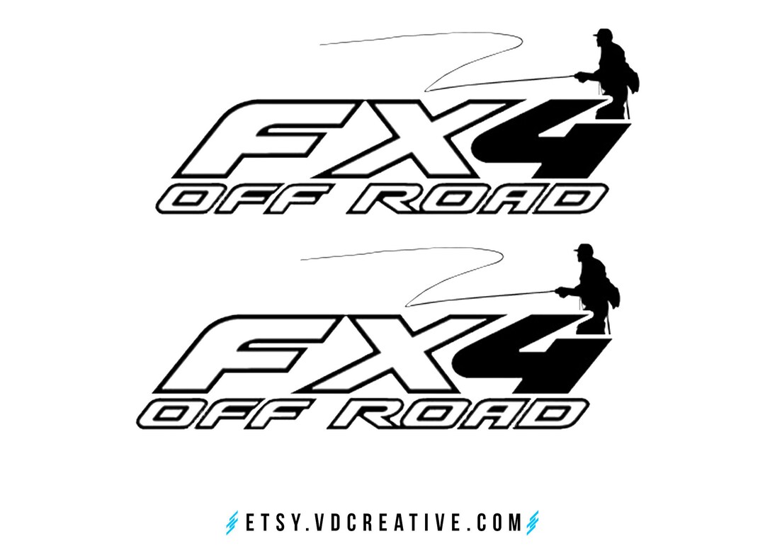 FX4 off Road Fly Fishing Decal Fits Ford Bedside Truck for Range, F150