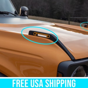 Superposición de gráficos de calcomanías a rayas con incrustaciones de vista Bronco Trail para Ford Bronco 2021, 2022, 2023 y 2024 (TAMAÑO COMPLETO)