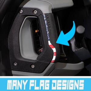Bronco American Flag Outer Grab Handle Printed Overlay Accent Wrap Decal for 2021+  Ford Bronco (FULL SIZE)