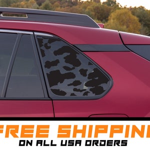 Toyota Rav4 Cow Pattern Rear Side Window Decal for 2019 - 2024