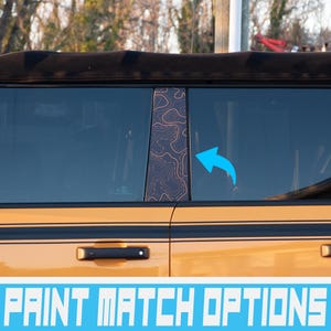Bronco Topography B-Pillar overlay Accent Protection Wrap Decal for 2021+ Ford Bronco (FULL SIZE)