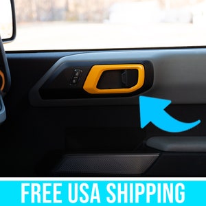 Calcomanía envolvente con cambio de color para manija de puerta interior de Bronco para Ford Bronco 2021, 2022, 2023 y 2024 (TAMAÑO COMPLETO)