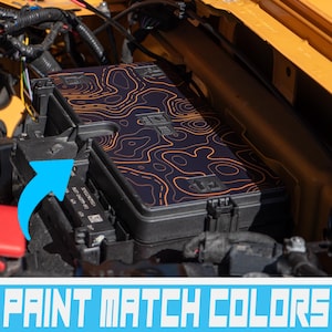 Bronco Topography Fuse Box Lid Printed Overlay Accent Wrap Decal for 2021+  Ford Bronco (FULL SIZE)