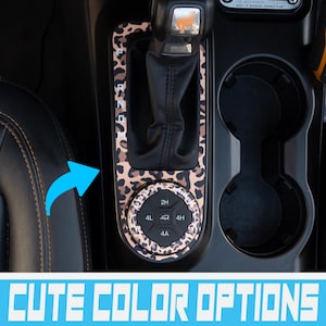 Bronco Leopard Shifter Plate Printed Overlay Accent Wrap Decal for 2021+ Ford Bronco (FULL SIZE)