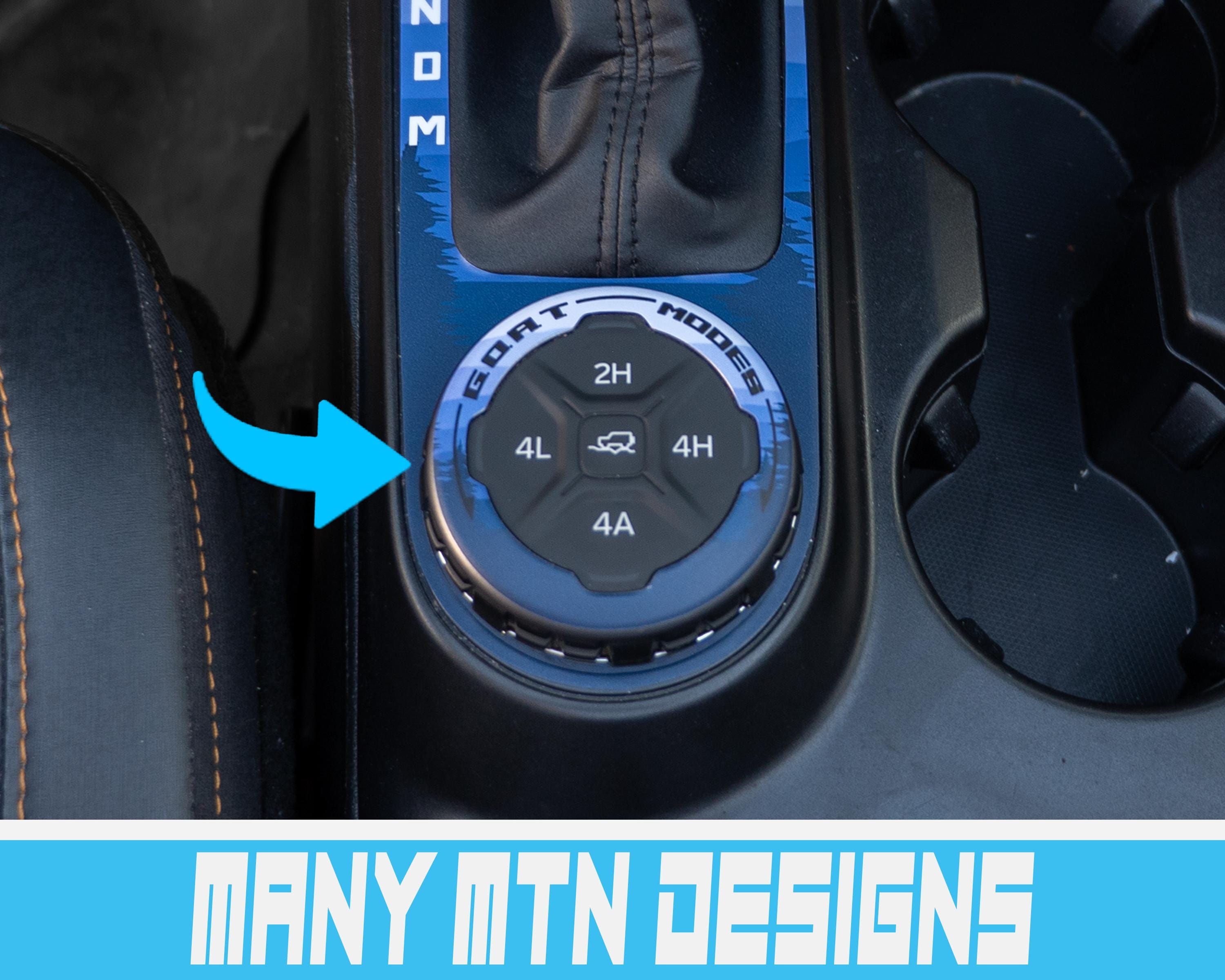 Bronco Mountain GOAT Dial Printed Overlay Accent Wrap Decal for 2021, 2022, 2023, 2024 & 2025 Ford Bronco (FULL SIZE)