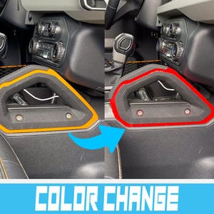 Center Grab Handle Color Accent Stripe Inlay Trim Vinyl Decal Overlay Accessory for 2021, 2022, 2023 & 2024 Ford Bronco (FULL SIZE)