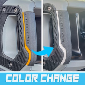 Outer Grab Handle Color Accent Stripe Inlay Trim Vinyl Decal Overlay Accessory for 2021, 2022, 2023 & 2024 Ford Bronco (FULL SIZE)