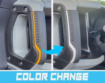 Outer Grab Handle Color Accent Stripe Inlay Trim Vinyl Decal Overlay Accessory for 2021, 2022, 2023 & 2024 Ford Bronco (FULL SIZE)