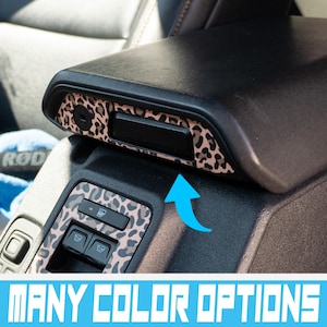 Bronco Leopard inzetstuk middenconsole 2021-2025 | Vinyl overslag met luipaardprint | Stickercover interieurbekleding - Ford Bronco