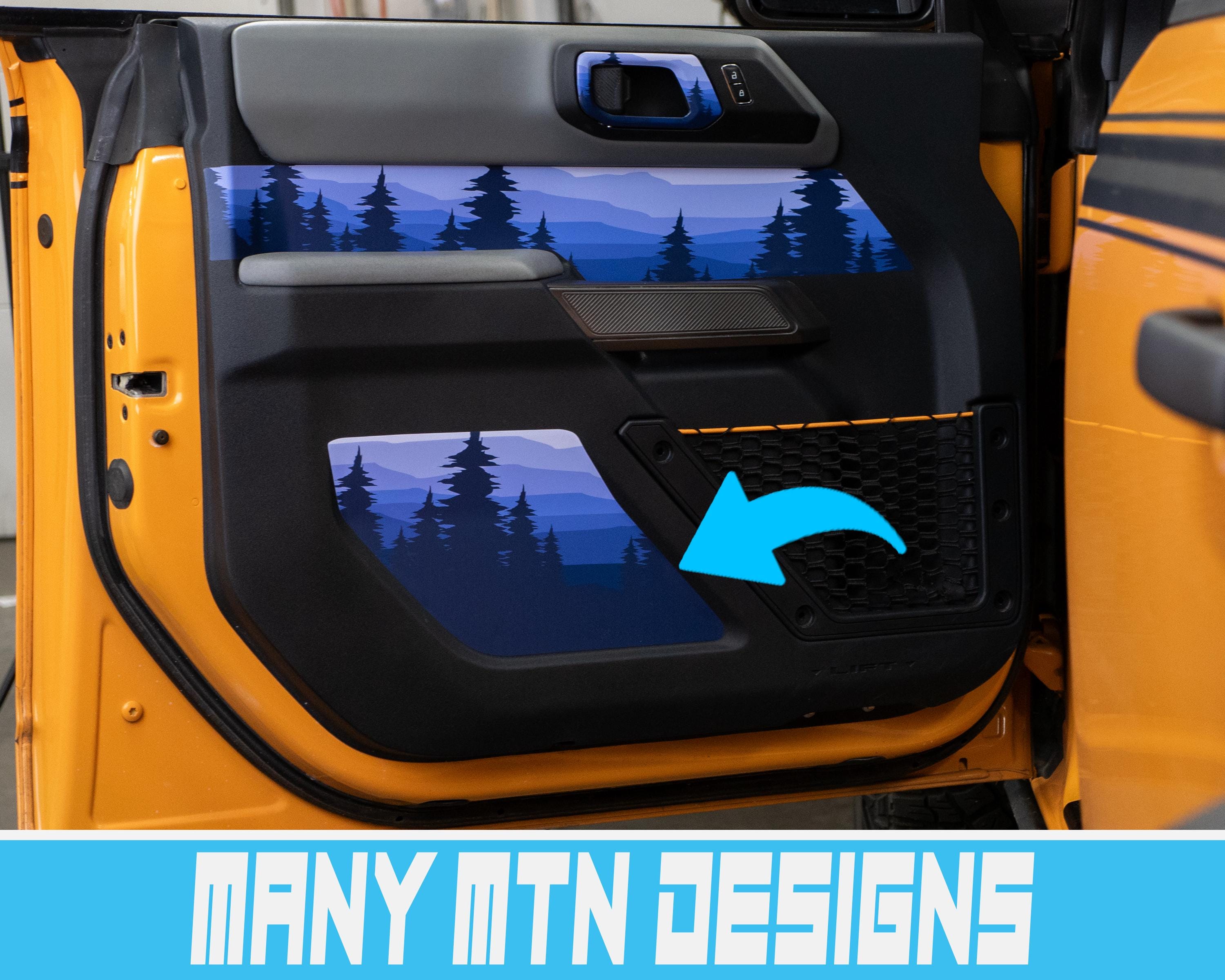 Bronco Lower Door Printed Mountains Interior Insert Accent Wrap Decal for  2021, 2022, 2023 \u0026 2024 Ford Bronco (FULL SIZE) - Etsy, image size:3000x2400
