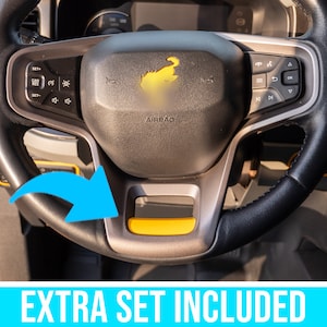 Bronco Incrustación de gráficos de calcomanía de rayas con superposición de color del volante inferior para Ford Bronco 2021, 2022, 2023 y 2024 (TAMAÑO COMPLETO)