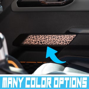 Bronco Leopard Front Door Grab Handle Accent Stripe overlay Trim Vinyl Decal Overlay Accessory for 2021, 2022, 2023, 2024 & 2025 Ford Bronco