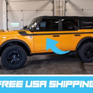 Faixa lateral de hóquei retrô Bronco para Ford Bronco 2021, 2022, 2023, 2024 (TAMANHO REAL)